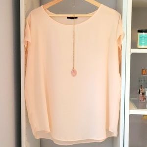 Forever 21 Pale Peach Flowy Shirt